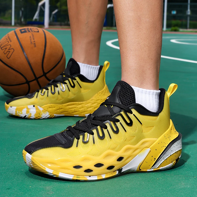 

Unisex Casual Basketball Sports Shoes Breathable Non Slip Shock Absorbing Durable Wear Resistant Training Sneakers for Men Women