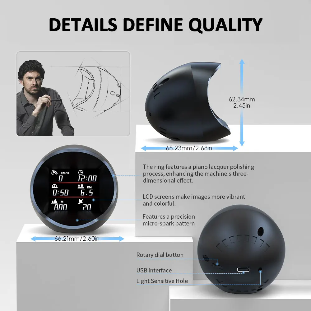 Gps Car Hud Multiple Dynamic Expressions Vehicle Speed/Mileage/Altitude/Clock/ Speedometer Head-Up Display 5v USB Connection