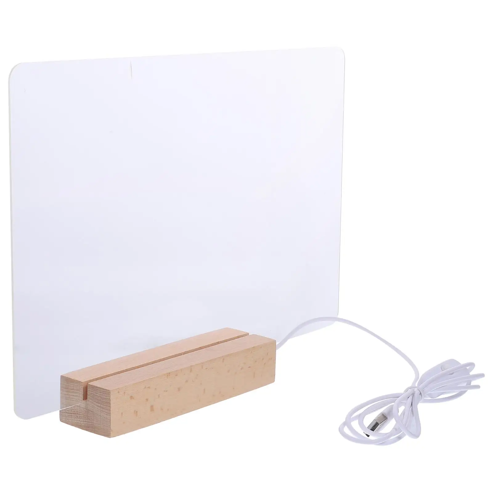 Acrylic Note Board Erasable Writing Office Memo Tabletop Lamp Message Large Warm Light Night Practical Whiteboard