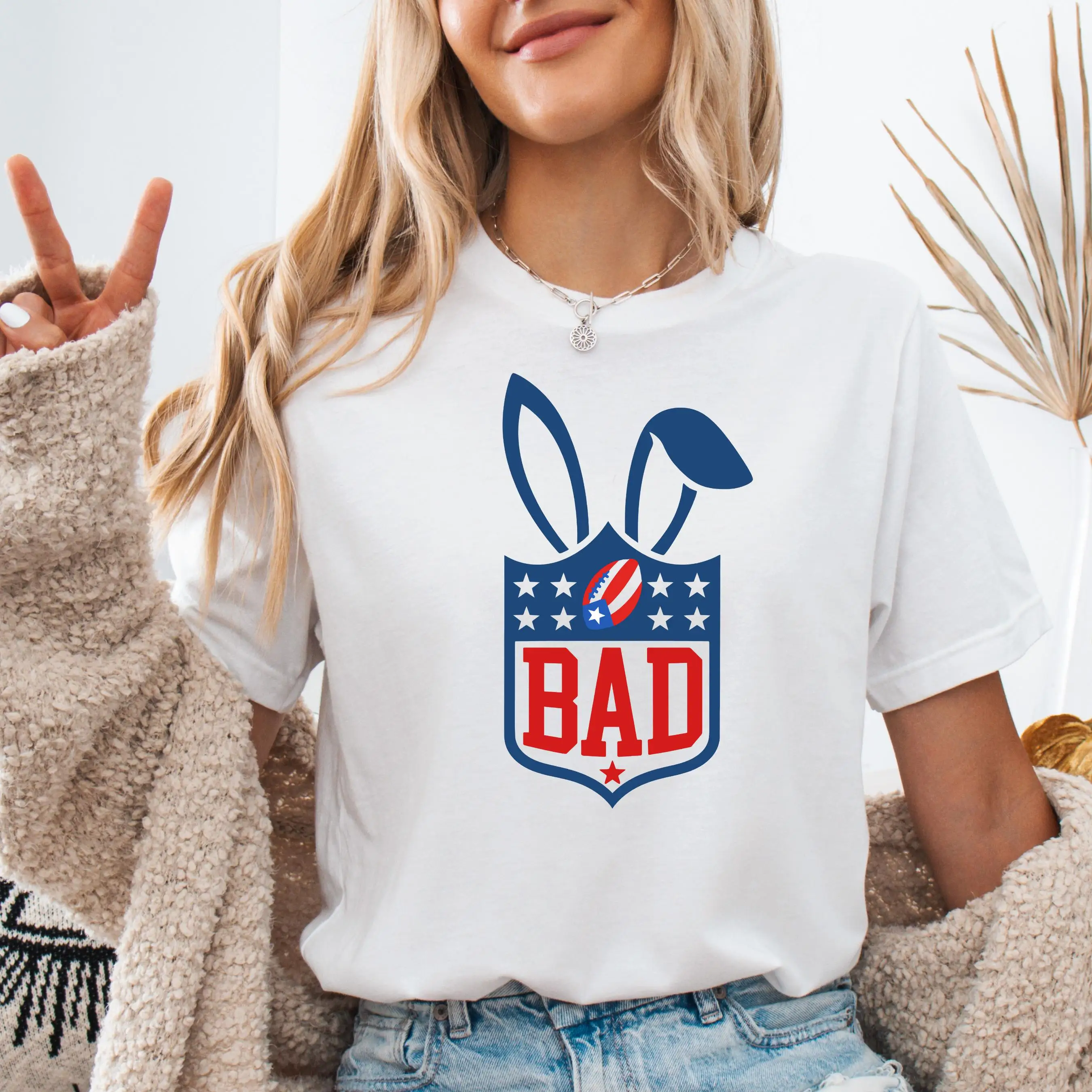 

Футболка Bad Bunny Super Bowl для мужчин и женщин, летняя одежда из чистого хлопка, модная повседневная футболка с короткими рукавами, уличная одежда