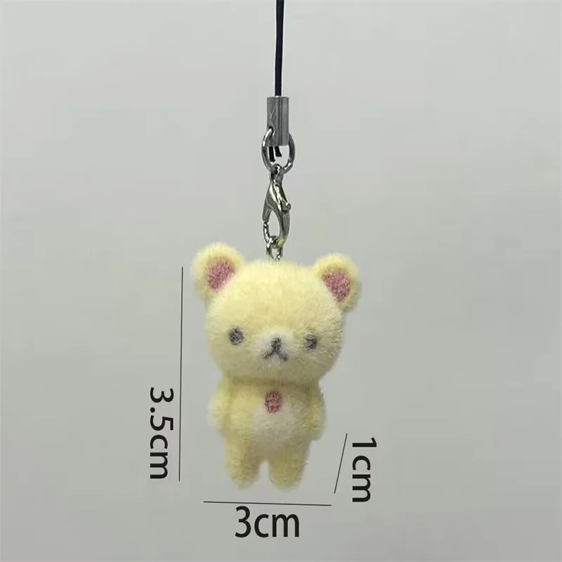 Kawaii Rilakkuma سهل الدب المحمول قلادة المفاتيح لطيف يتدفقون كسول دمية الراتنج قلادة كاميرا CCD معلقة هدية #3