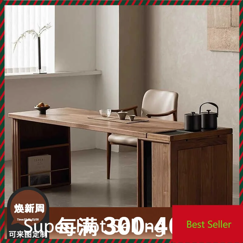 

North American black walnut new Chinese tea table desk home tea table G1218