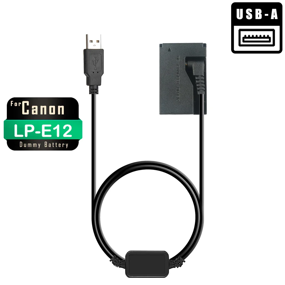 USB-кабель для зарядного устройства для Canon DR-E15 Kiss x7 EOS 100D Rebel SL1 SX70HS