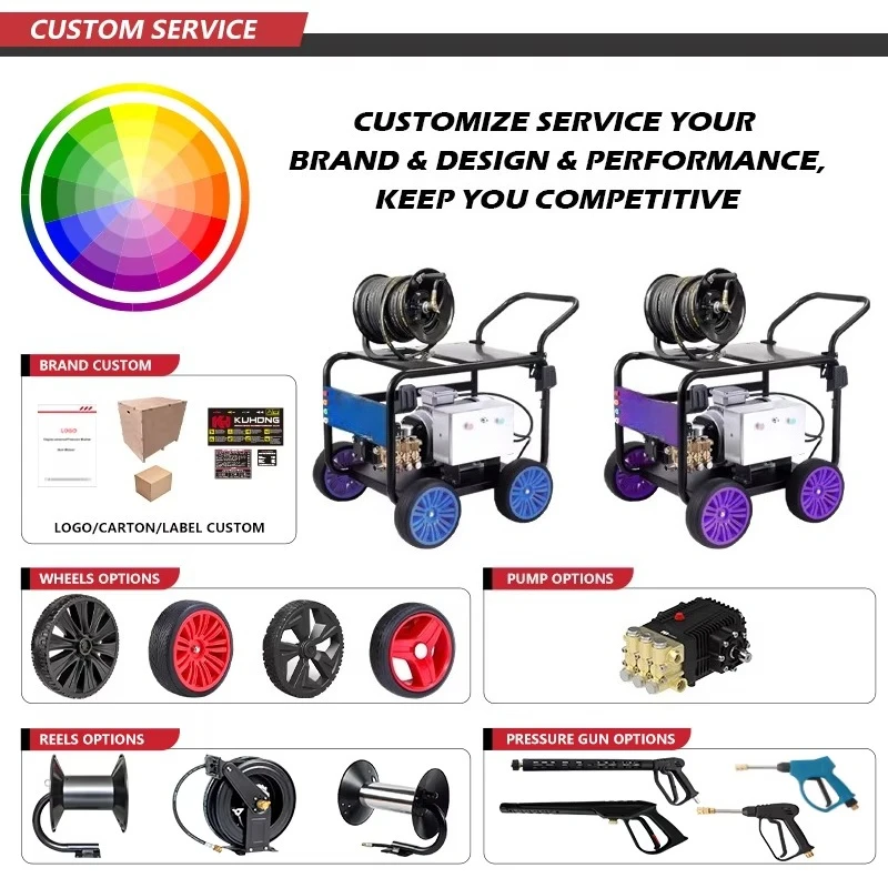 Hot Sa1e Factory Direct 2600psi 2200psi High Pressure 150bar Water Jetting Pipe Cleaning Electric Portable Washer Machine