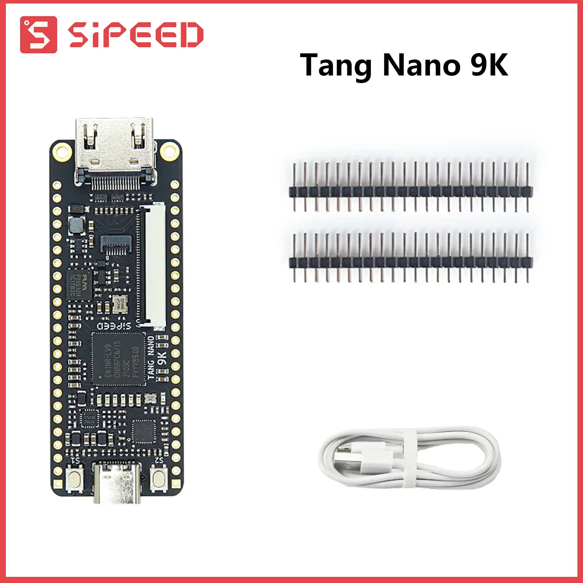 Sipeed Tang Nano 9K FPGA Development Board GOWIN GW1NR-9 RISC-V with HDMI Interface Optional 1.14/4.3/5/7 inch LCD Screen