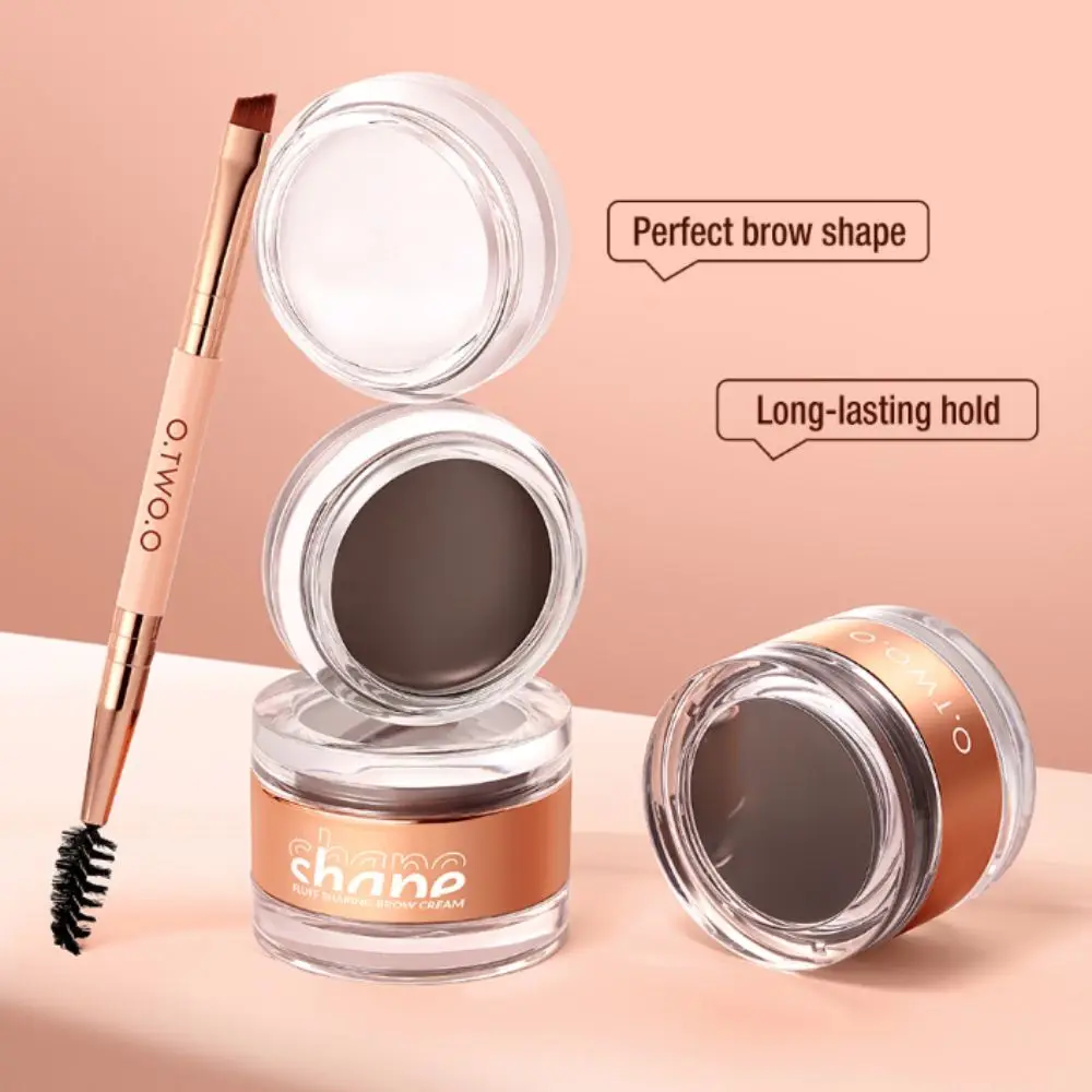 

New 2 in 1 Eyebrow Cream 3 Color Waterproof Eye Brow Tint Wild Quick Drying Brow Gel Wax