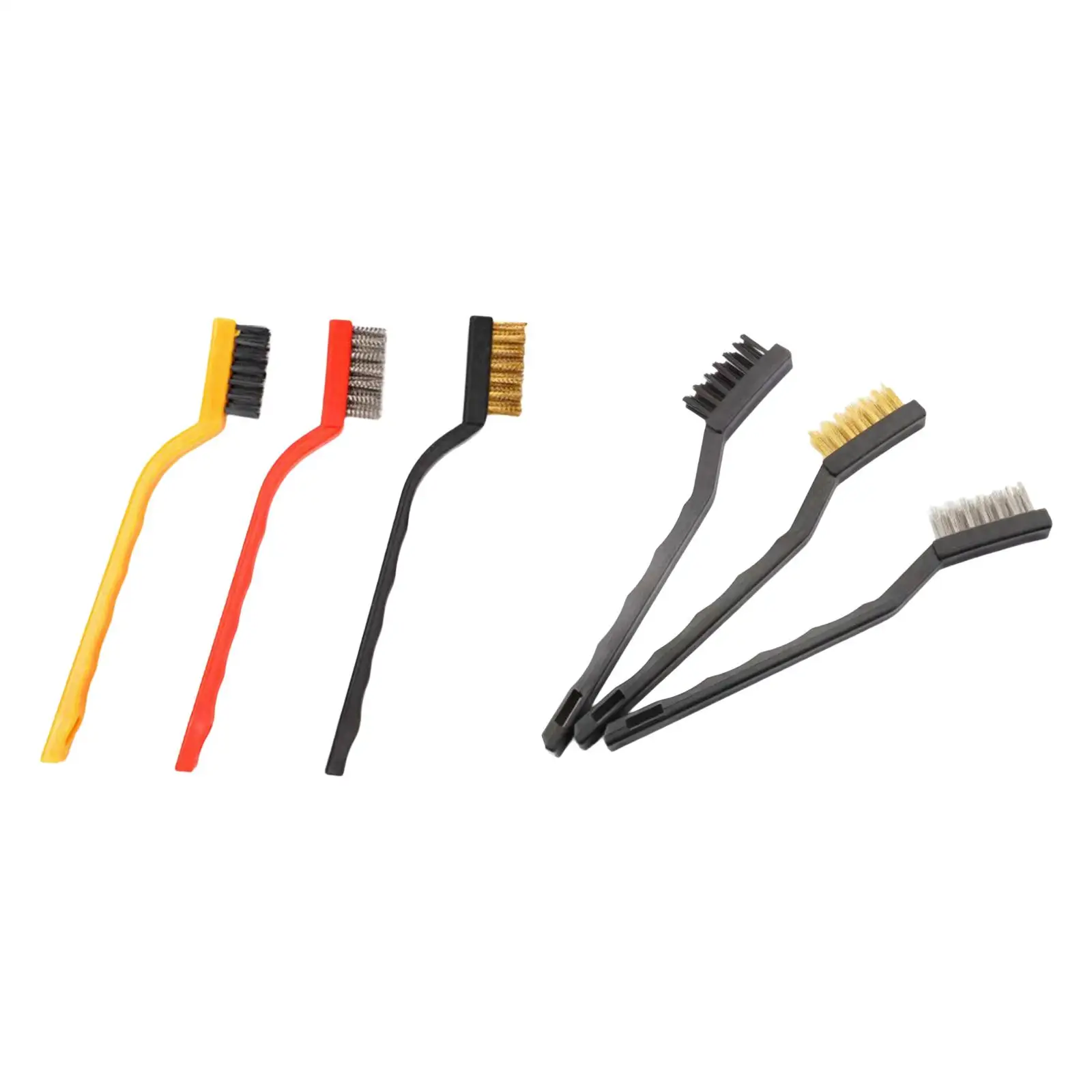 Wire Brushes Set of 3 for Cleaning, Mini Wire Brushes, Stainless Steel Bristles,