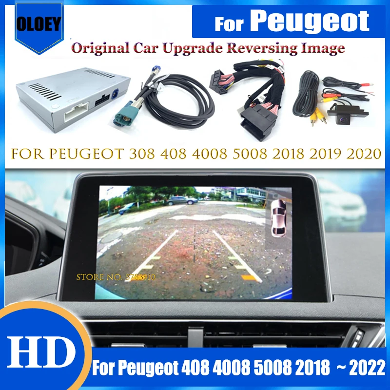 

Plug & play Reversing camera Interface video for Peugeot 408 4008 5008 2018 2019 2020 2021 2022 OEM screen Rear Camera Adapter