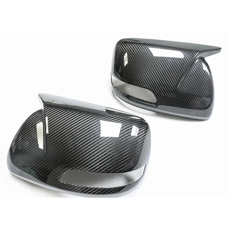 Add on Dry Carbon Fiber Rearview Side Door Mirror Cover For Toyota Land Cruiser Prado FJ150 10 11 12 13 14 15 16 17 18 19 20 21