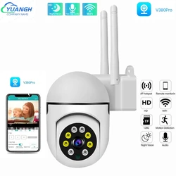 Minicámara PTZ con WIFI para el hogar, videocámara inalámbrica de 3MP, V380 Pro, domo de vigilancia CCTV, AUDIO bidireccional