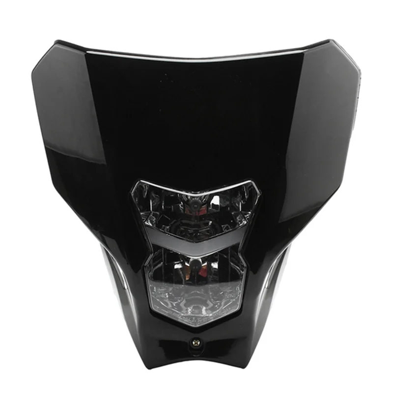 

For Honda CRF450L CRF450XR CRF 450L 450XR 450 L XR Off-Road Motorcycle Headlight Cover Ghost Face Mask With Halogen Light Black
