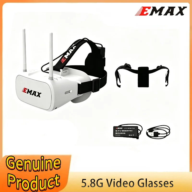 

Emax 5.8G 48CH FPV Goggles Tinyhawk Diversity Goggle 4.3 Inches 480*320 Video Headset with Dual Antennas 4.2V 1800mAh Battery