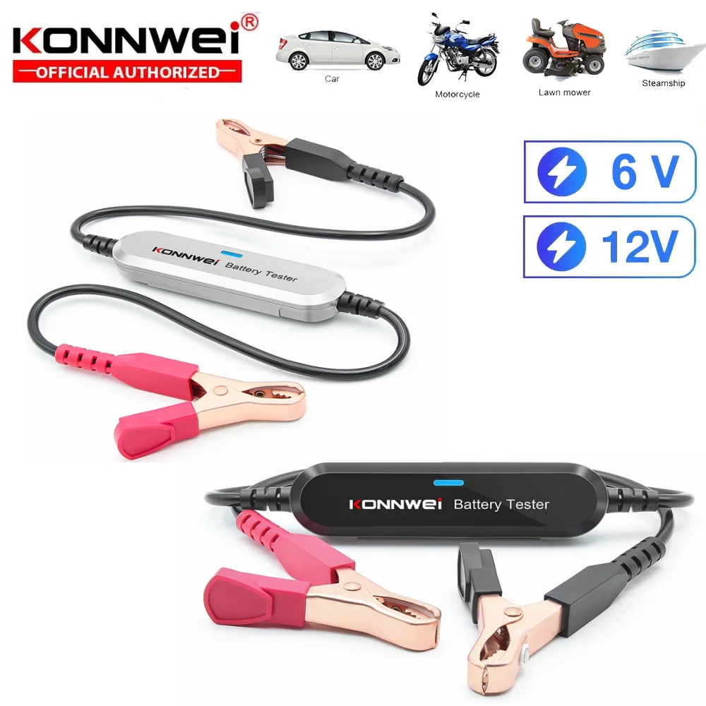 

2026 Newest KONNWEI BK100 Bluetooth 5.0 6V 12V Car Motorcycle Battery Tester 100-2000 CCA Charging Cranking Diagnostic Tool