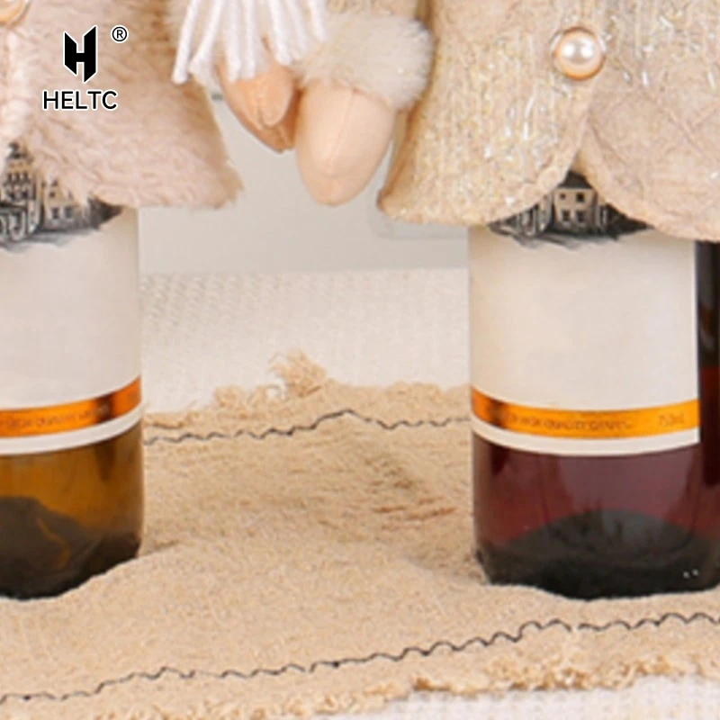 ☸ أغطية زجاجات نبيذ عيد الميلاد للزينة الاحتفالية، حقيبة هدايا نبيذ عيد الميلاد سانتا كلوز ثلج الأيائل، أغطية زجاجات نبيذ عيد الميلاد