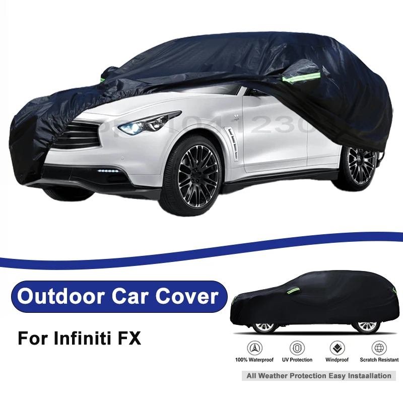 

Outdoor Full Car Cover For Infiniti FX with Reflective Strips Waterproof Snowproof Dustproof UV Protection Auto Accessories