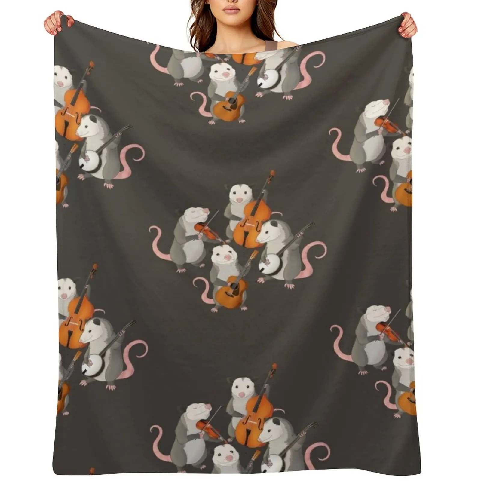 

Possum band Throw Blanket Summer Giant Sofa warm winter Plush Blankets