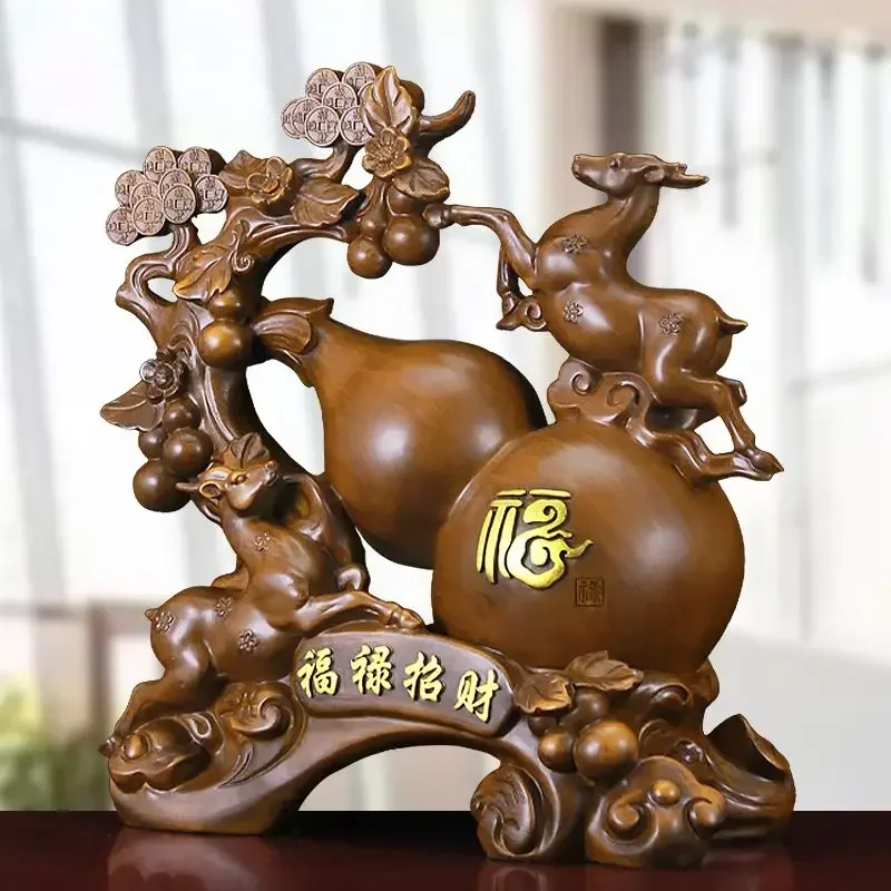 

Chinese Fortune Gourd Home Living Room Ornaments Wine Cooler Entrance Decoration for Friends Housewarming Gift