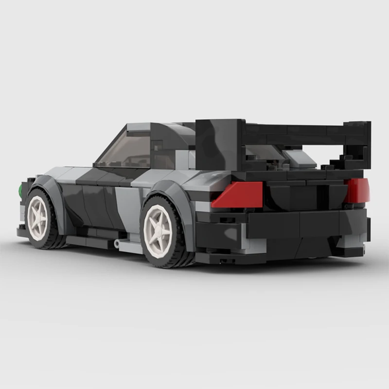 317 PCS di Vendita Caldo MOC Grigio Auto Da Corsa Modello Modulare FAI DA TE Set Building Blocks Per Bambini Assemblaggio Display Giocattoli Festival Regalo A Sorpresa