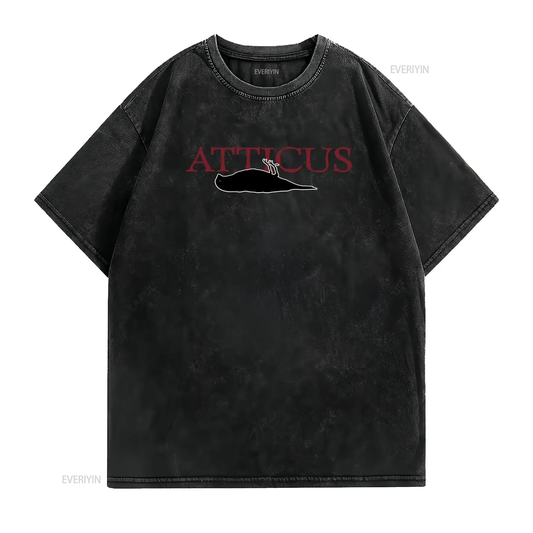 Atticus 2001 Deadbird Vintage T Shirt Heavyweight 100 Crewneck with Red Logo Book Inspired Design Casual Attire for Men S XXXL