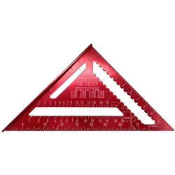 7 Inch 12 Metric Imperial Triangle Ruler 90 Degree Right Angle Aluminum Alloy Carpenter Measuring Square