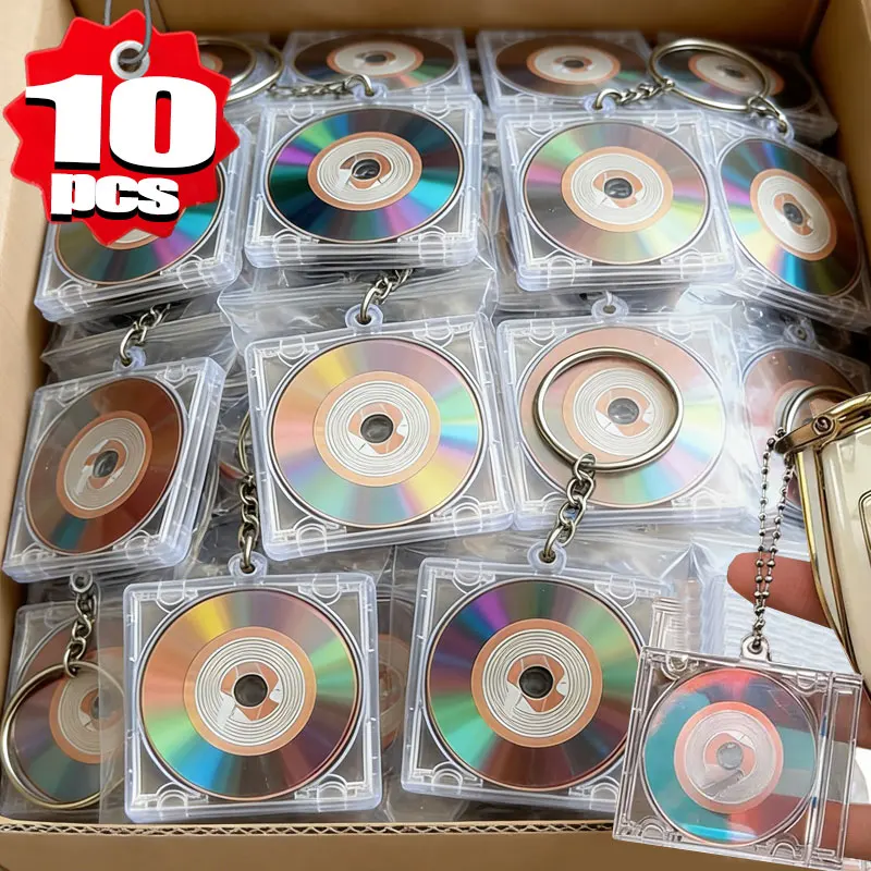 10 шт. функциональных NFC-брелоков в виде CD-диска, мини-футляр для CD, периферийный сувенирный альбом-брелок, держатель для ключей, подвеска для рюкзака DIY 10 шт. функциональных NFC-брелоков в виде CD-диска, мини-футляр для CD, периферийный сувенирный альбом-брелок, держатель для ключей, подвеска для рюкзака DIY