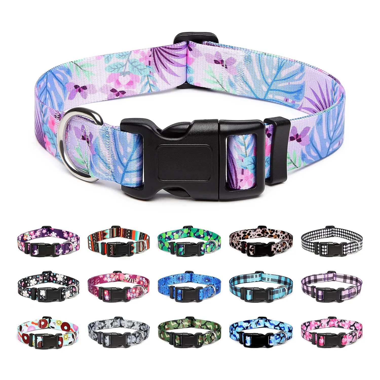 Pet Collar and Leash Set for Small Medium Large Dog Walking Collars Flower Style Puppy Cat Collar Pet Supplies Pitbull Pug