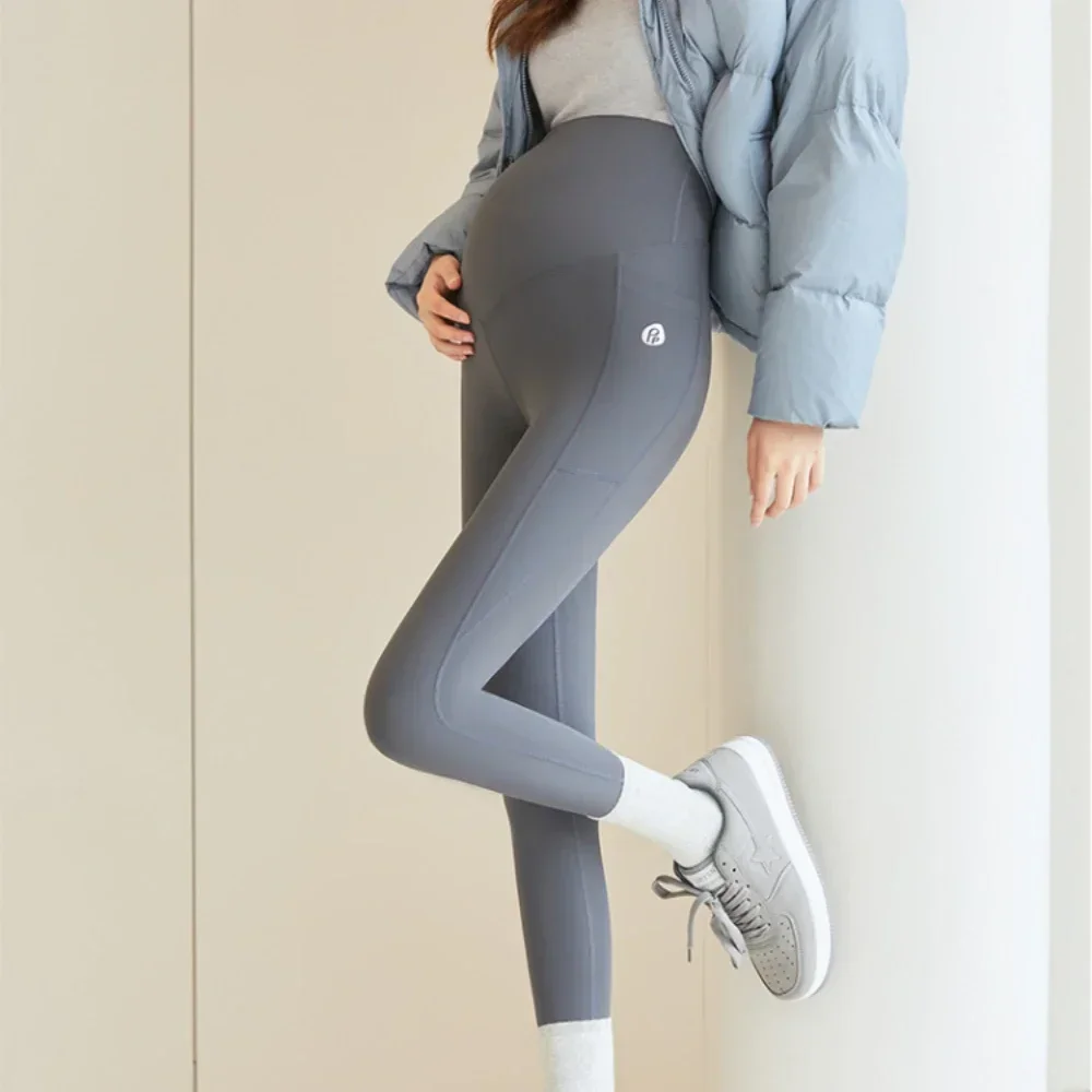 Pregnant women Clothes Maternity Leggings Elastic Belly Protection Maternity Trousers Plush Thicken Pants Winter Shark pants