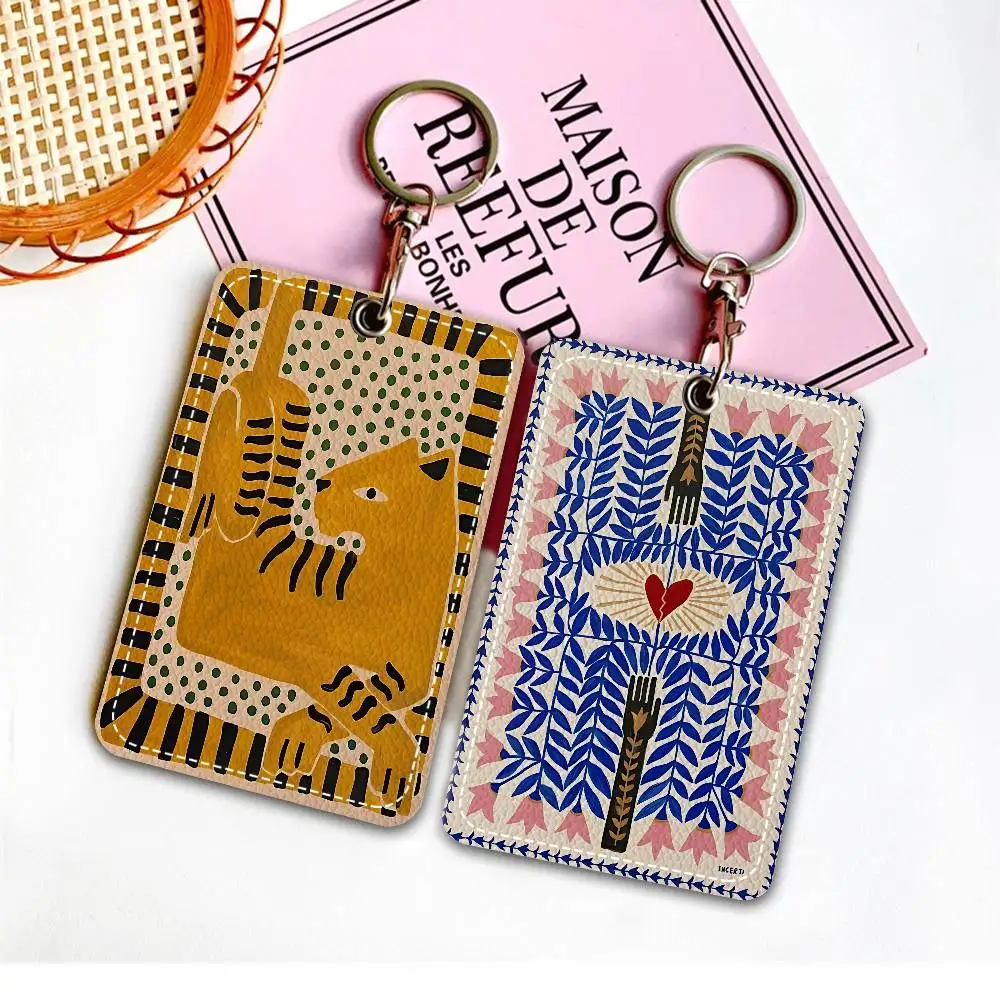 Ancient Egypt Tiger Leopard Personalised Holder Suitable for Bank card,Subway, Bus Card Wallet Card Case Badge Holder Keychain