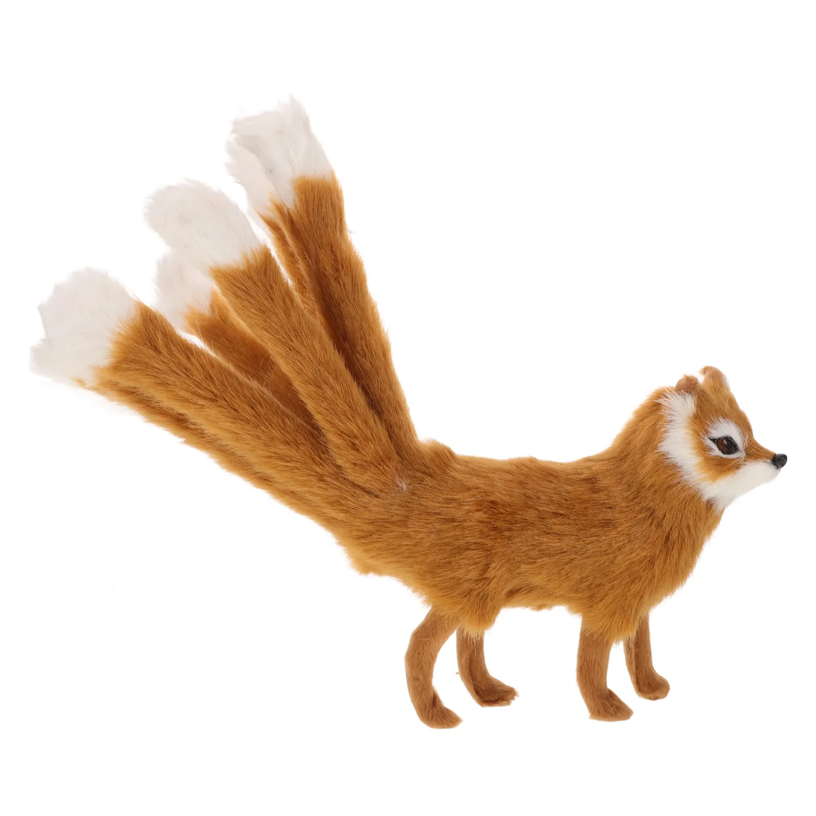 

Mini Realistic Fox Stuffed Animal Soft Fox Figure for Home Office Car Decoration Christmas Animal Ornament