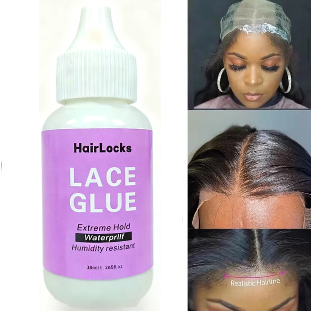 

Lace Front Wig Glue Extra Hold Waterproof 38ml Super Bonding Adhesive Glue For Wig Cap 1Pcs Hair Glue Hair Styling Tools 1.3Oz