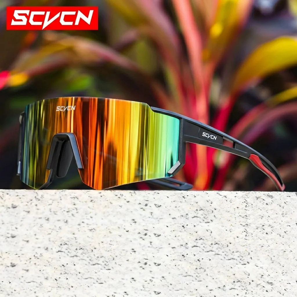SCVCN Neue Outdoor-Fahrradbrille für Männer, Straßenfahrbrille, Sportbrille für Bergsteigen, Damen-Fahrradbrille, UV400-Schutzbrille