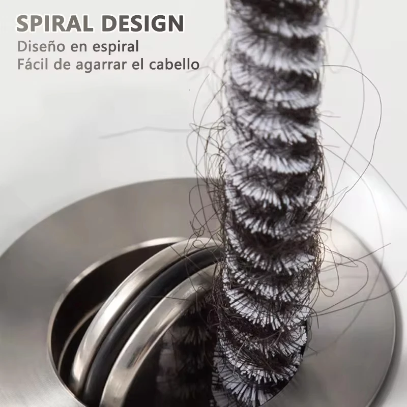 فرشاة تجريف الأنابيب، فرشاة تصريف مرنة، فرشاة تنظيف منزلية للحيوانات الأليفة، فرشاة تنظيف بالوعة للحمام المطبخ #2