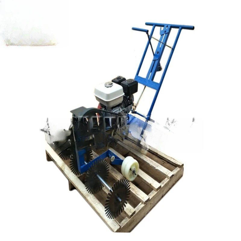 Hand-held lawn marking machine, natural turf transplantation equipment