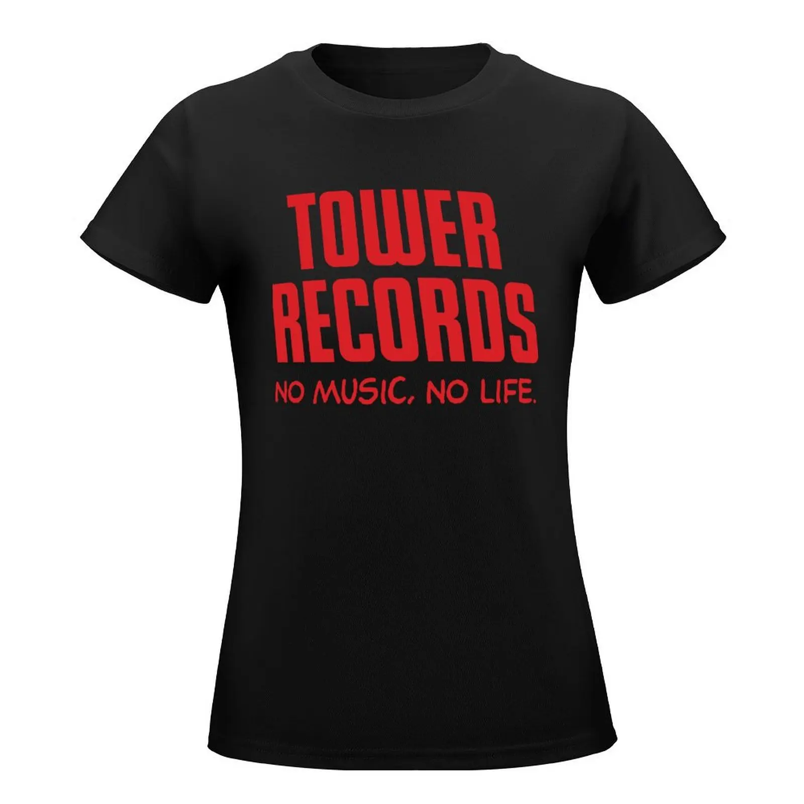 TOWER RECORDS - VINTAGE - RETRO T-Shirt hippie clothes anime clothes Women's clothing