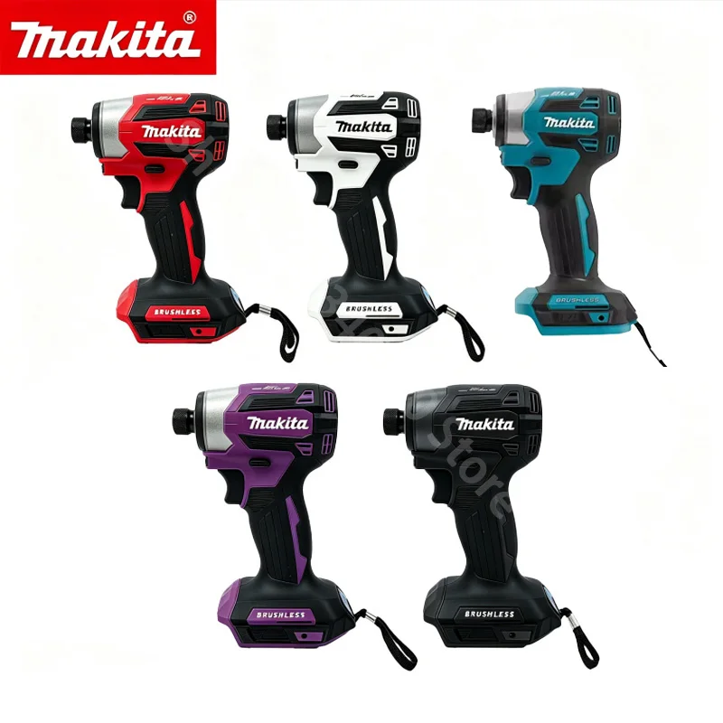 Makita DTD173 18V Multicolor Brushless Impact Driver 180Nm T‑Mode High‑Torque Screwdriver for DIY Wood & Bolt Installation