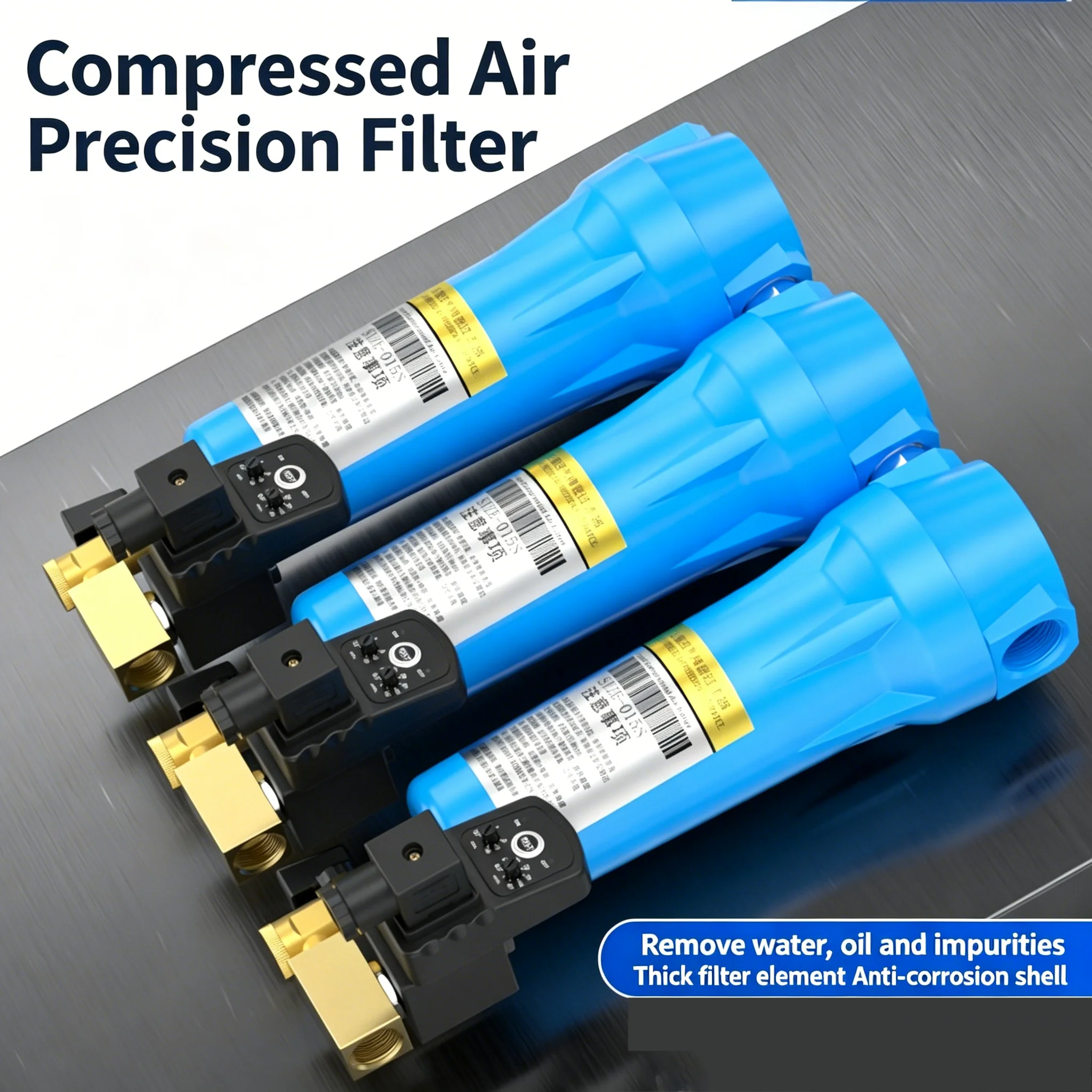 Combination Set Separator Air Compressor Accessories Automatic Electronic Drain Oil Water Precision Filter