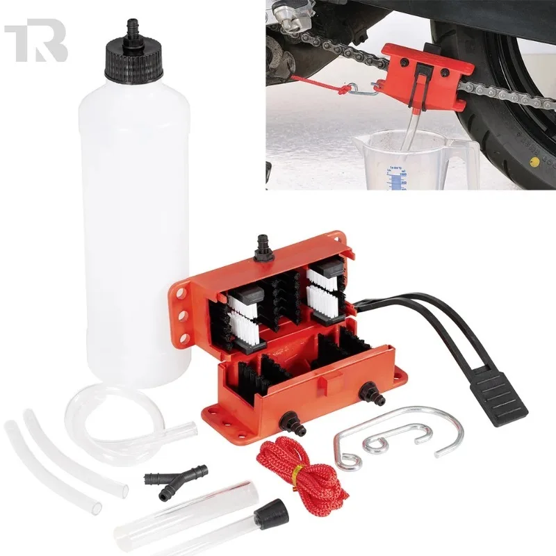 Brush Gear Cleaner Tool Motorcycle chain cleaning machine kit For Motorbike Chains Lube Device Lubricating Accessory