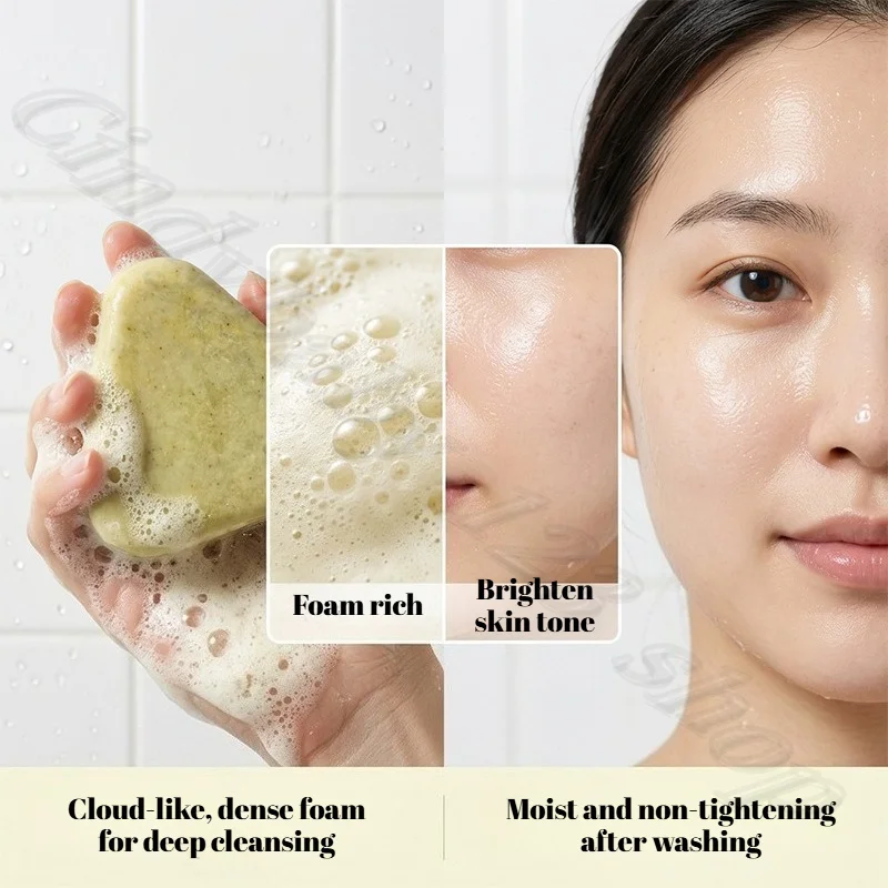 Seven White Cleansing Soap Herbal Fragrant Amino Acid Oil Control Gentle Cleansing Moisturizing and Rejuvenating Hand Soap 120g