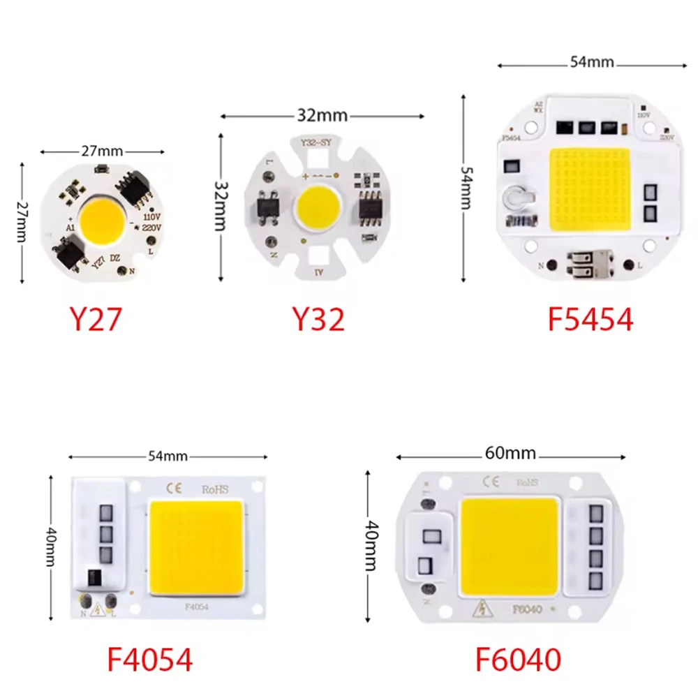 LED Chip 5W 10W 20W 30W 50W 220V Smart COB lamp Bead No Need Driver for Flood Light Spotlight Lampada Outdoor Lamp DIY Lighting