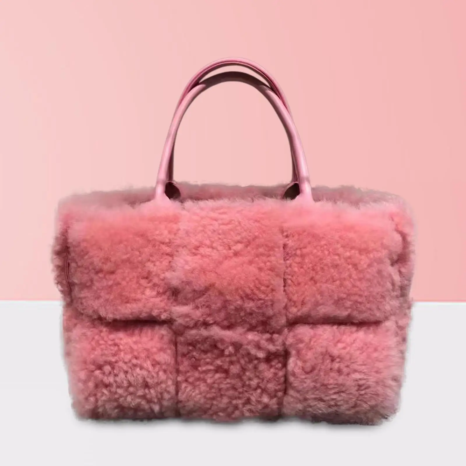 

Women Tote Bag Female Multifunctional Woven Pattern Satchel Stylish Handle Bag