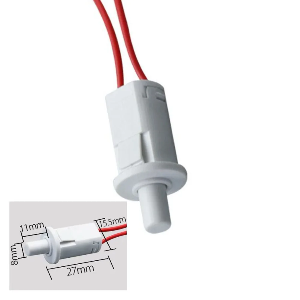 Interruptor de luz de armario de refrigerador AC250V, interruptor de Control de puerta de armario doméstico, interruptor de puerta de botón de presión de luz de armario