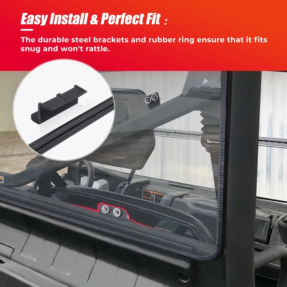 Transparente Heckscheibe, Windstaubschutz, Geräuschreduzierung, klare Windschutzscheibe für Can-Am Defender HD 5, 7, 8, 9, 10, MAX 2016–2024