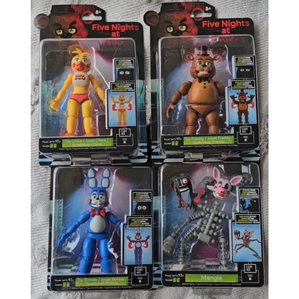 Jazwares Toy Freddy Toy Chica Toy Bonnie Mangle 2025 nueva serie de animales figuras de acción articuladas periféricos colecciones regalos