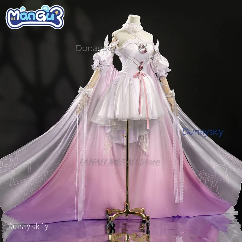 أزياء تنكرية للنساء من disfraz Damselette Columbina أزياء تنكرية للعبة Genshin Impact التأثيرية فستان أنيمي للنساء