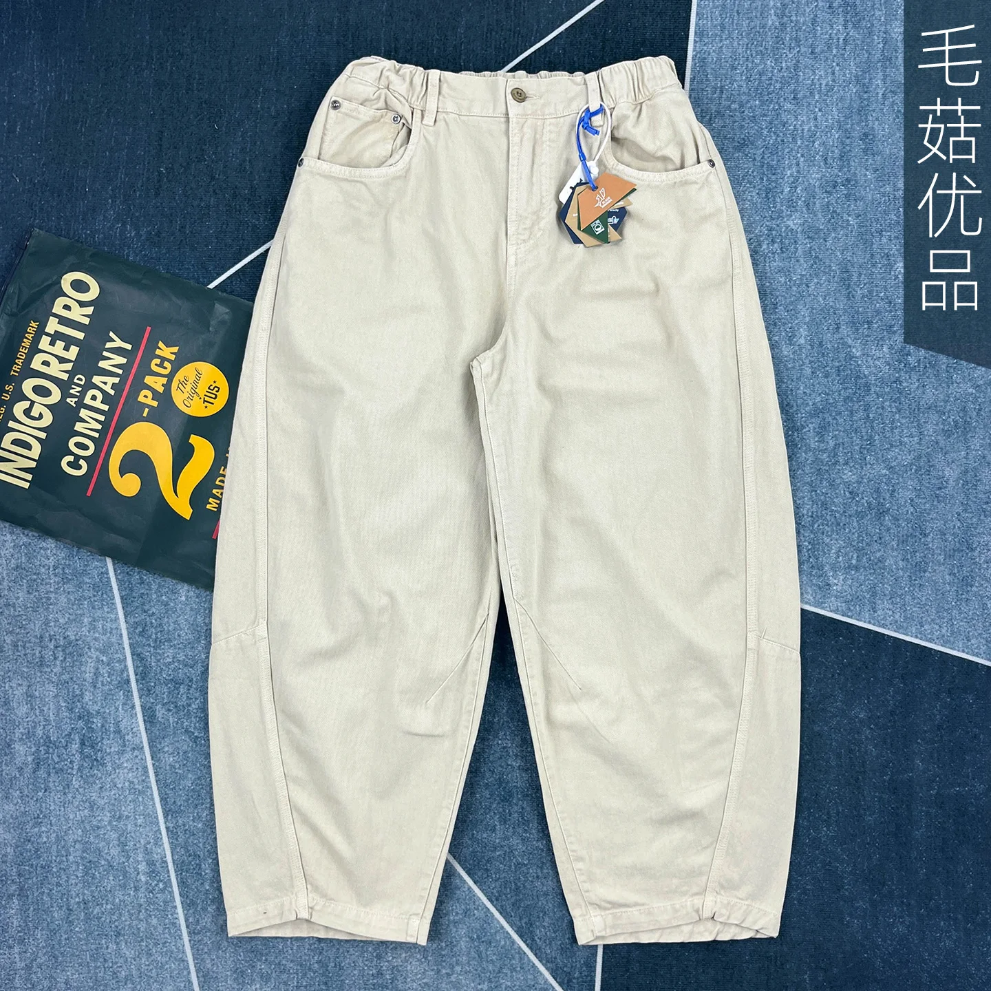 

Мужские повседневные брюки прямого кроя из 100% хлопка с изогнутыми лезвиями, слегка зауженные, осенние тяжелые брюки в американском стиле ретро