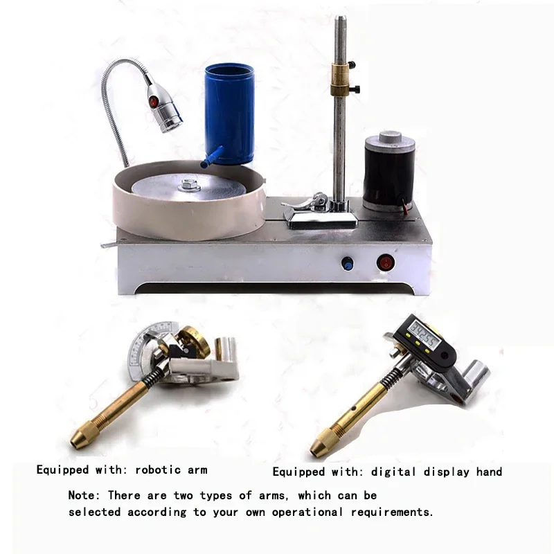 Gemstone Grinding Faceting Machine Faceted Gem Polishing Machine Jewelry Polisher Flat Grinder Lapidary Machine 2800RPM 120W