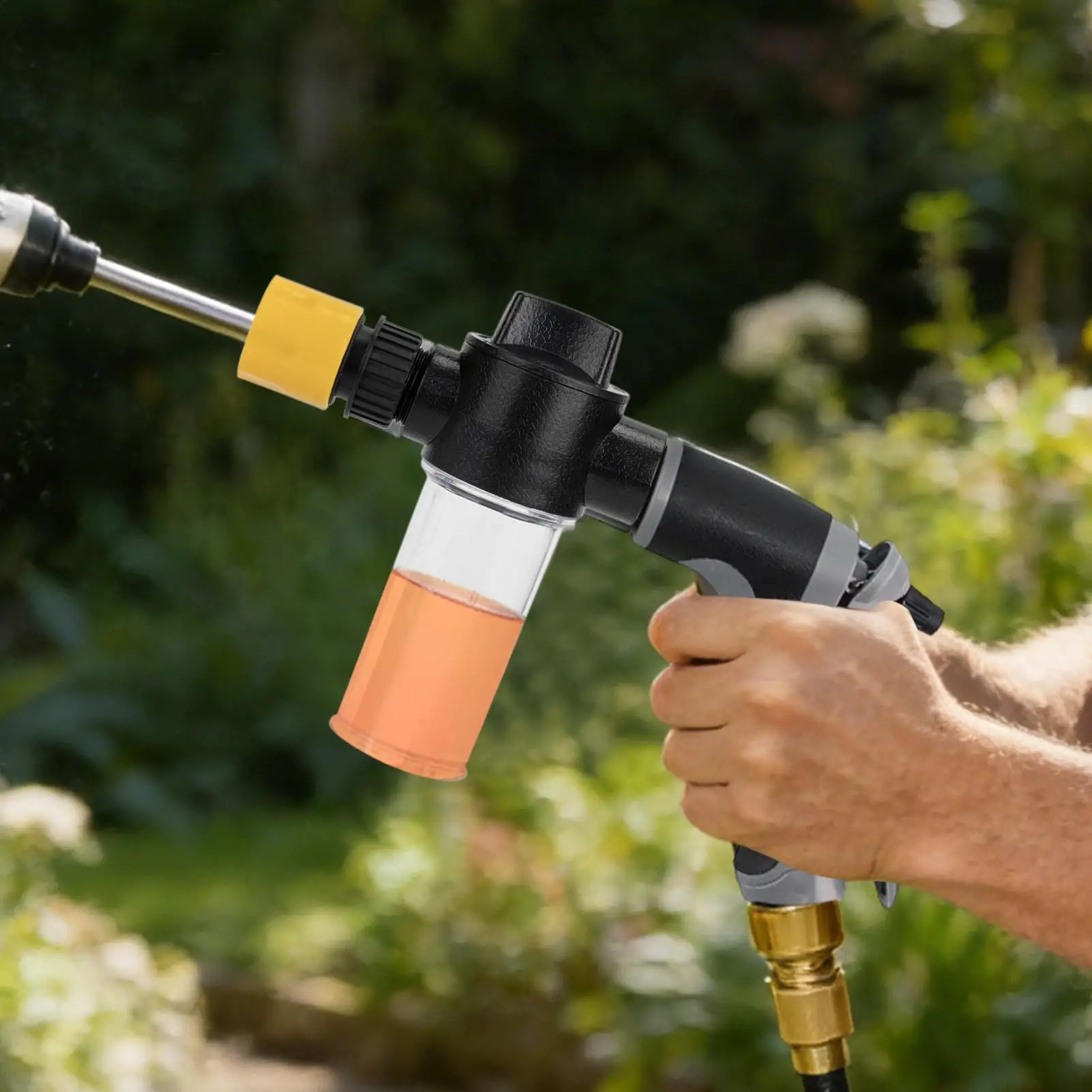 Household Multifunctional Car Washing Water Gun 100ml Snow Foam Bottle Lance Sprinkler Foam Car Wash Hose Nozzle Water Jet Gun