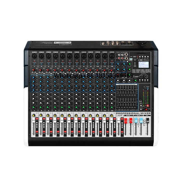 

COOYINK Professional 12-Channel Stage DJ Audio Mixer BT Enabled Metal Construction with 24 DSP Double 7-Segment Equalizer