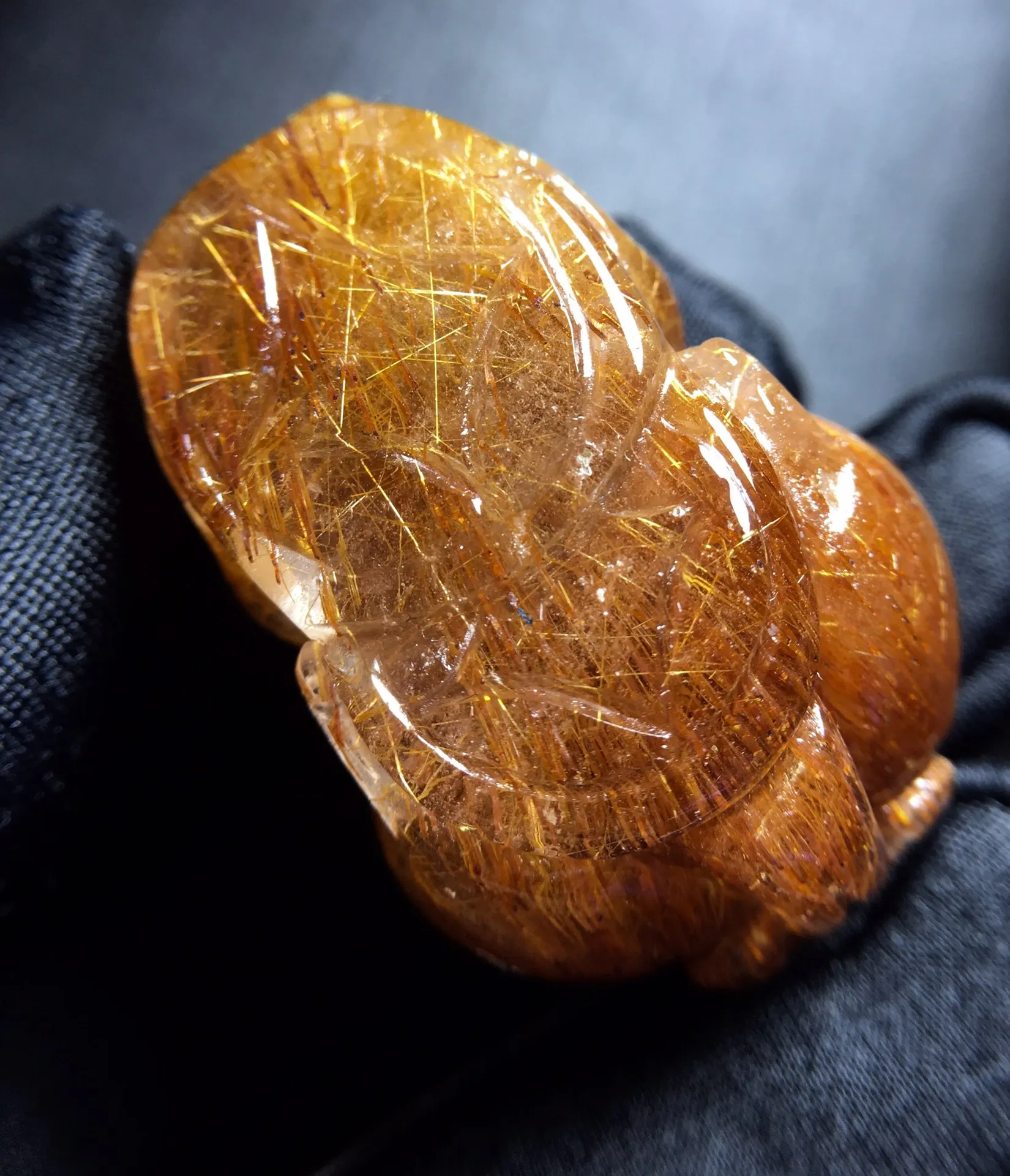 النحاس الطبيعي Rutilated قلادة من الكوارتز بي شيوى Rutilated الكوارتز مجوهرات 37.8*25.7*20.5 مللي متر الرجال النساء البرازيل AAAAAAA