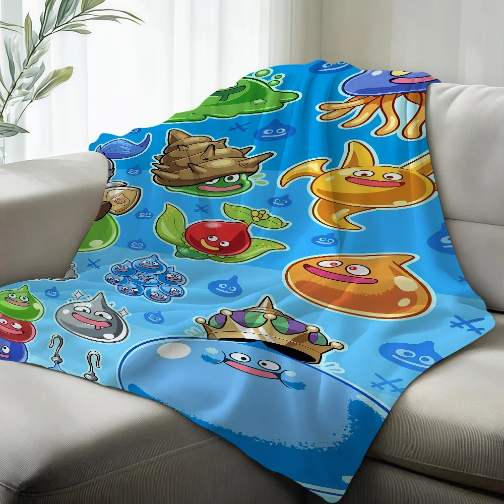 Cartoon Slime D-dragon Quest King Slime Blanket Suitable For Sofas Beds Offices Cars Outdoor Travel An Gift For Friends Family